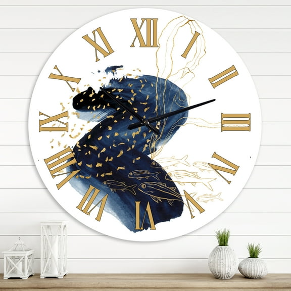 Designart 1 in Quartz Farmhouse Wall Clock