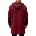 thumbnail image 5 of Men's Winter Pockets Coat Solid Color Hooded Coats Long Sleeve Jacket Outwear for Man, 5 of 8