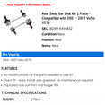 thumbnail image 2 of Rear Sway Bar Link Kit 2 Piece - Compatible with 2003 - 2007 Volvo XC70 2004 2005 2006, 2 of 2