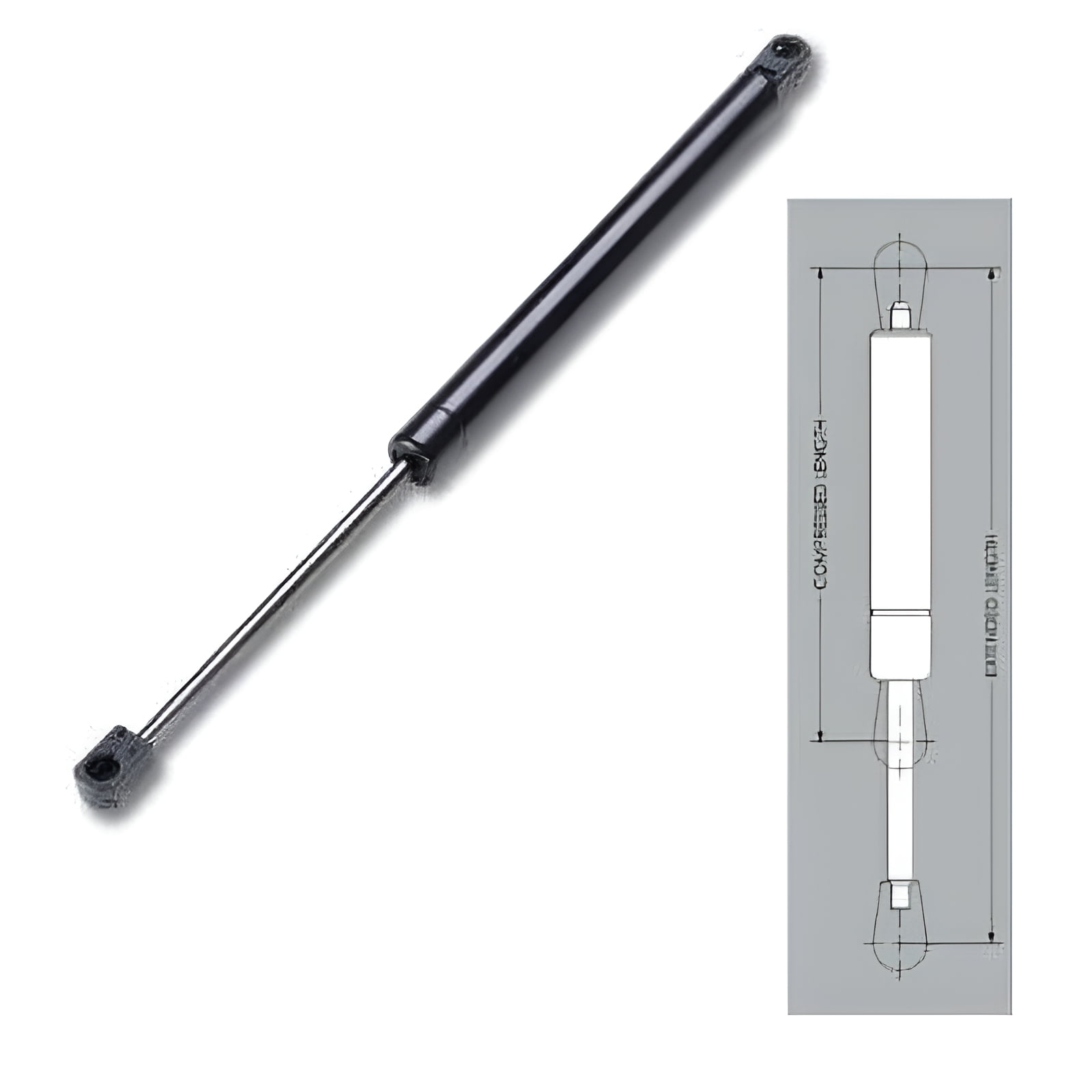C16 22632 Suspa C16-22632 36 inch 824N Heavy Duty Gas Struts Prop Lift Support for Tonneau Cover