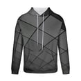 thumbnail image 5 of Mens Pullover Hoodies Sweatshirts Big & Tall M-4X Plus Size Long Sleeve Tops with Pocket Casual Basic Loose Argyle Printed Comfort Hoodie, 5 of 6