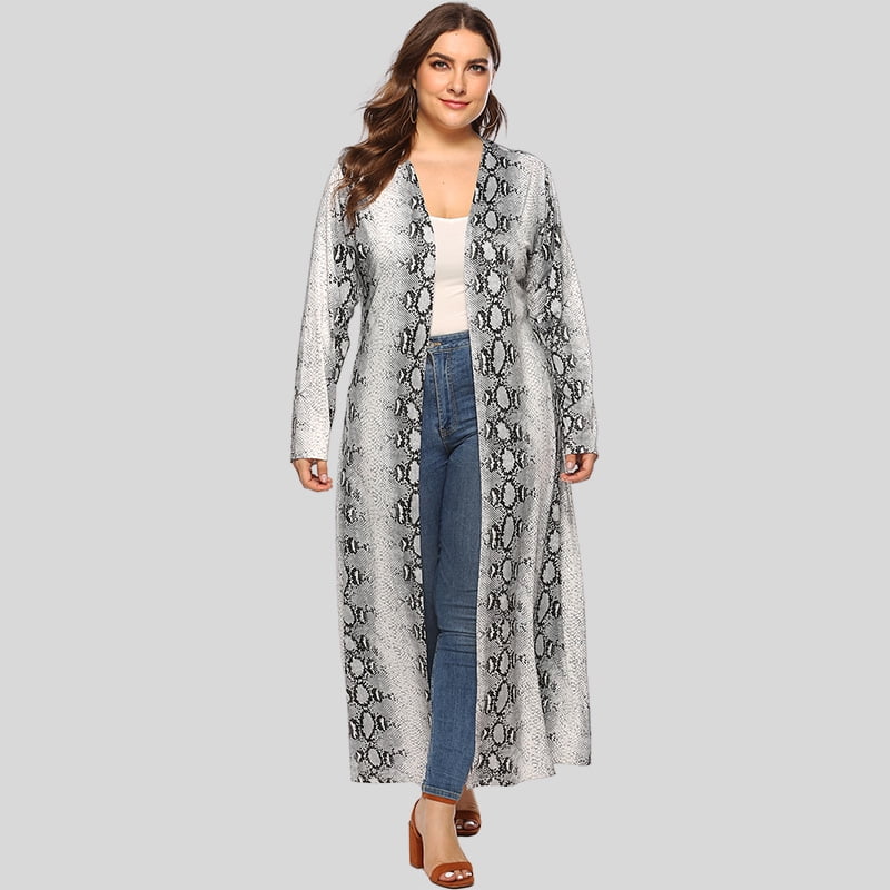 snakeskin print cardigan