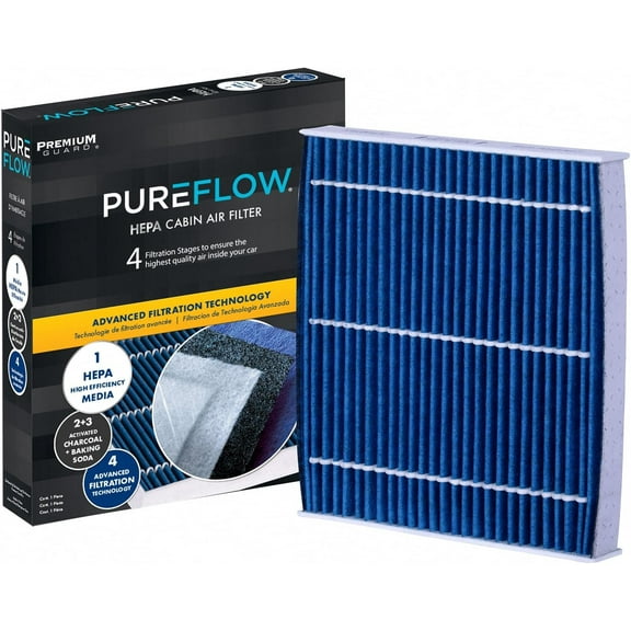 PureFlow HEPA Cabin Air Filter PC5667HX | Fits 2010-2024 Toyota 4Runner, 2006-2024 Yaris, 2018-2025 Land Rover Range Rover Velar, 2017-2025 Jaguar F-Pace, 2019-2025 I-Pace