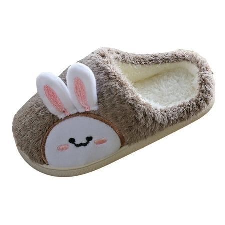 

Povozer Girls Slippers Memory Foam Toddler Kids Comfort Plush Fleece Lined House Shoes(Gray 11.5)