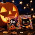 thumbnail image 5 of Beforeyayn Halloween Goodie Bags with Stickers, Clear Cellophane Candy Pouches, Diy Halloween Party Favor Bags for Kids, Non-Woven Treat Sacks for Trick or Treat, 5 of 6