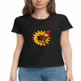 thumbnail image 2 of Elf Peeking Sunflower Graphic Tee, 2 of 9