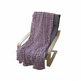 thumbnail image 3 of Floral Soft Flannel Fleece Throw Blanket, Continuous Pattern with Monochrome Flowers on Thin Branches, Cozy Plush for Indoor and Outdoor Use, 70" x 90", Pale Purple and Cream, by Ambesonne, 3 of 5