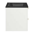 thumbnail image 3 of Modway Daybreak 24" Rubberwood MDF Particleboard Bathroom Vanity in White/Black, 3 of 8