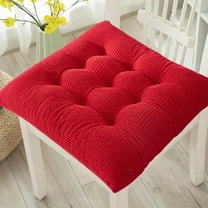 Soft Square Chair Pad with Ties Comfortable Solid Color Chairs Cushion for Red,Home or Car Sitting Coffee 18"x18"x3"