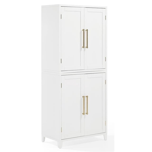 Crosley Furniture Roarke Armoire de Rangement Moderne en Bois pour Cuisine en Blanc