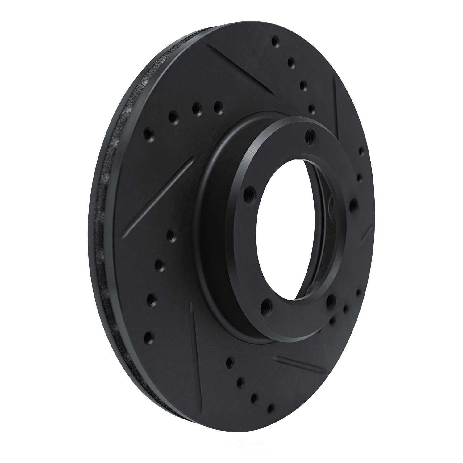 Dynamic Friction Company 633-76096R DFC Brake Rotor - Drilled And Slotted - Black