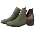 thumbnail image 2 of POROPL Boots for Women Ankle Winter Chunky Suede Leather Shoes,Boots for Saving Size 6.5, 2 of 7