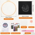 thumbnail image 2 of Mushroom Embroidery Kit for Beginners Adult, 3 Pack Nature Cross Stitch Starter Set with Threads and Hoops, Relaxing DIY Craft Gift, 2 of 8