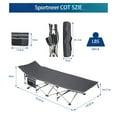 thumbnail image 2 of Oumilen Portable Camping Cot with Mattress, Folding Sleeping Cot Fold up Camp Bed, Blue, 2 of 8
