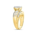 thumbnail image 3 of Diamond Queen 10kt Yellow Gold Diamond Oval Cluster Bridal Wedding Engagement Ring 1 Cttw, 3 of 4