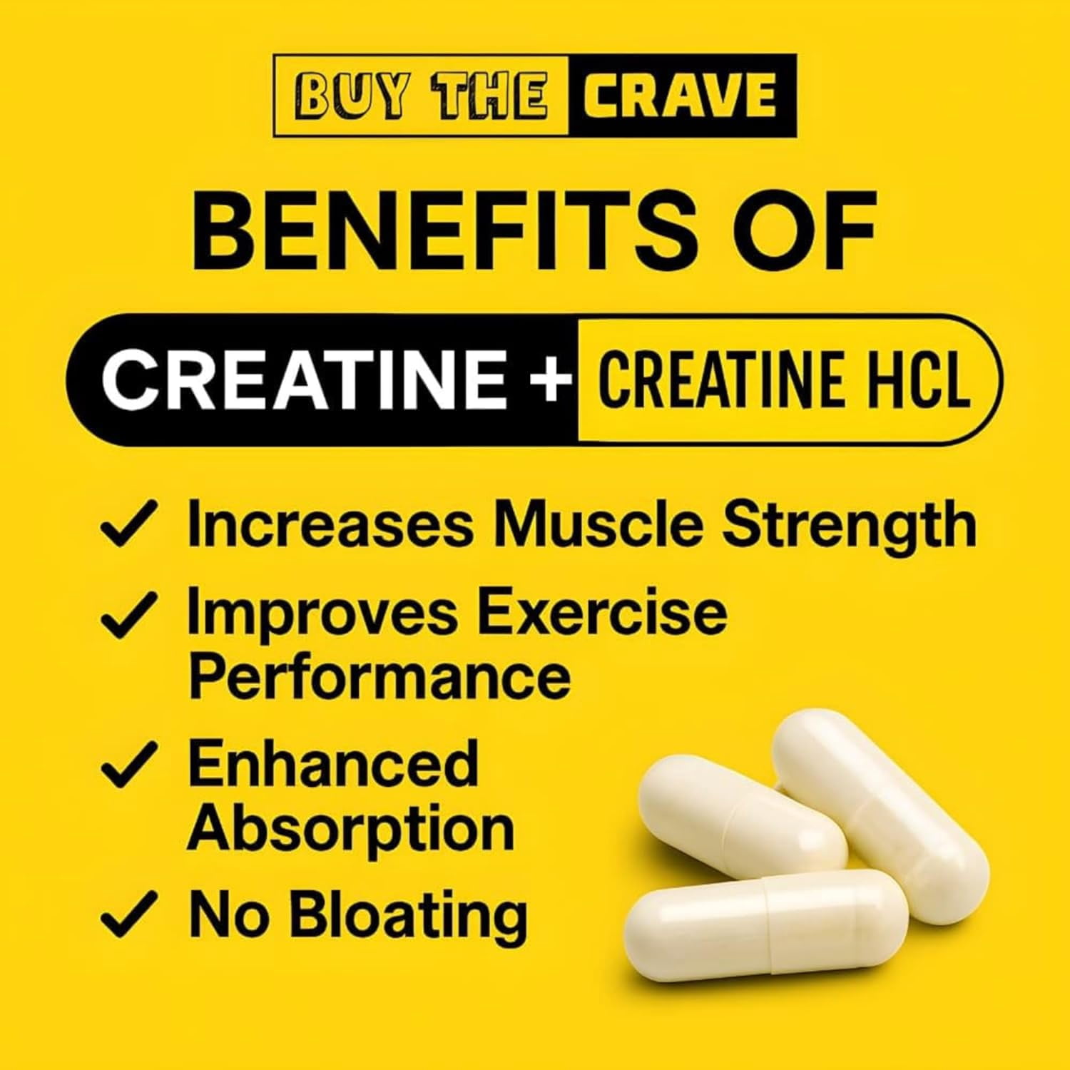 Buy The Crave: Creatine HCL and Creatine Monohydrate Amino Acid Supplements, 16 Oz