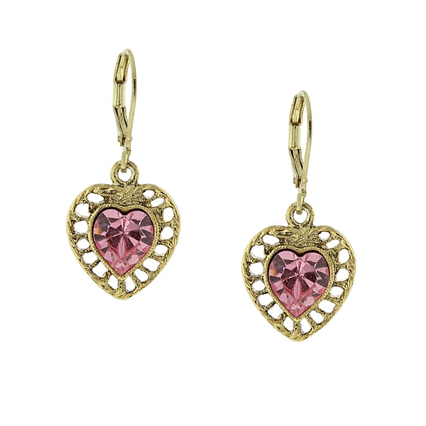 1928 Jewelry - 1928 Jewelry Pink Genuine Swarovski Crystal Gold Frame ...