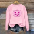 thumbnail image 4 of Halloween Shirts for Women Adult Long Sleeve Cute Pumpkin Print Sweatshirt Oversized Crewneck Vintage Pullover Tops Spooky Season Family Party T-Shirt 2025 Fall Festival Funny OutfitsXdegoge, 4 of 5