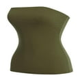 thumbnail image 1 of CHUANK Haut Bandeau Long Tube Basique Uni Extensible en Coton pour Femmes, Lot de 2, 1 of 5