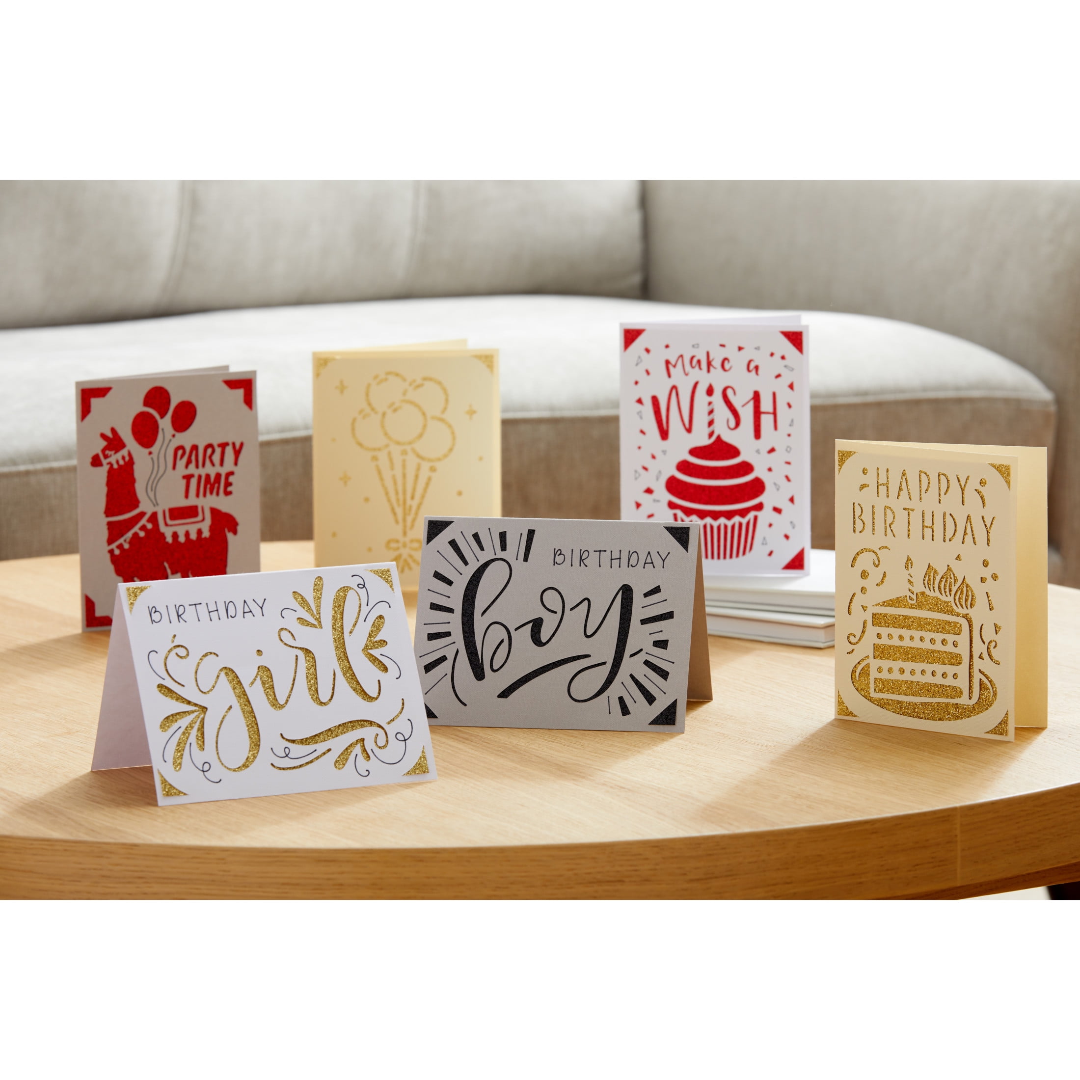 (2 pack) Cricut Insert Cards, Cream/Gold Metallic - R20 (12 ct), 4.25" x 5.5"