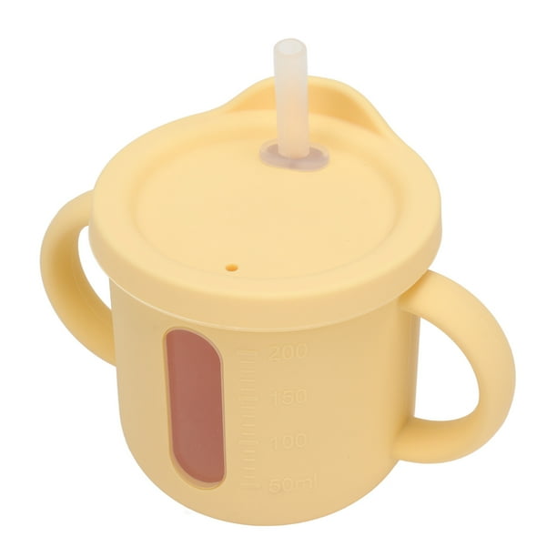 Taza De Entrenamiento Para Niños Pequeños, Cubierta Apretada A Prueba De Fugas Ampliamente Utilizada, Tazas De Silicona Para Sorber, Manijas Dobles, Material De Silicona Para ANGGREK AGX794