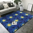 thumbnail image 3 of Area Rugs For Living Room Decor - cool bats blue night starry sky Soft Anti Slip Throw Washable Rugs 5x7 For Bedroom, Indoor Carpet For Bedroom Living Room 80x58In, 3 of 7