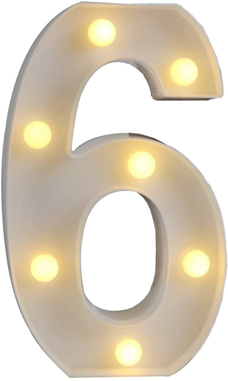 White Plastic Marquee Number Lights Sign Party Wedding Decor Battery Operated Number 1 Yaeer Decorative Led Light Up Number Letters