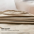 thumbnail image 4 of Deconovo Fleece Blanket Queen Blanket - Bed Blanket Soft Lightweight Plush Fuzzy Cozy Luxury Microfiber, 90x90 inches, Brown, 4 of 6