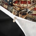 thumbnail image 4 of meiyoeat Vintage Flag Deer Duvet Cover Queen, Rustic Hunting Print Queen Bedding For Boys,Black Reversible,3 Pieces(No Comforter), 4 of 6