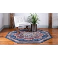 thumbnail image 4 of Rugs.com Eden Collection Rug – 5 Ft Octagon Dark Blue Medium Rug Perfect For Living Rooms, Kitchens, Entryways, 4 of 9