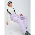 thumbnail image 2 of SEARIPE Women's Ski Pant Detachable Snowboard Insulated Bib Pant Outdoor Windproof Waterproof Breathable Overalls Snow Pant Light Purple S, 2 of 7