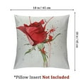 thumbnail image 4 of Bright Hand Drawn Red Rose Sketch' Floral Throw Cushion Pillow Cover for Living Room, Sofa, 4 of 7