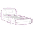 thumbnail image 4 of vidaXL Bed Frame with LED Lights Light Grey 100x203 cm Fabric, 4 of 5