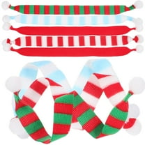HOOWIFFY 8Pcs Mini Christmas Scarves for Dolls and Ornaments in Polyester