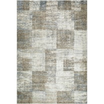 Hauteloom Xhosa Living Room, Bedroom Area Rug - Contemporary - High Pile - Peach, Light Gray, Gray - 2' x 2'11"