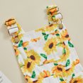 thumbnail image 5 of Okbabeha Toddler Baby Girl Sunflower Overalls Shorts Sleeveless Suspender Jumpsuit Romper Summer Clothes Outfit Clothing, 5 of 6
