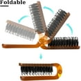 thumbnail image 2 of OPALESQUE 2 Pack Travel Folding Mini Boar Bristle Brush, Compact Collapsable Brush for Hair Shine and Smoothing Detangling,Static Detangling Brush Hair Styling Tool for Men Women & Kids, 2 of 7