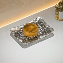 Nkmbld Draining Soap Dishes Glacier Pattern Household High Value Drains Soap Storage Rack Suitable for Kitchen, Bathroom, Laundry, Gray