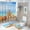 color, variant on Sunshine Beach Starfish Shower Curtain Set Waterproof Bathroom Toilet Seat Cover Bath Non-slip Mat Rug Carpet Bath Decor