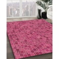thumbnail image 2 of Ahgly Company Indoor Round Patterned Raspberry Red Area Rugs, 4' Round, 2 of 6