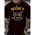 thumbnail image 1 of Men's Bicycle Graphic Print T-shirt For Summer, Trendy Casual Short Sleeve Tees, 1 of 6