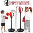 thumbnail image 4 of Big Punching Bag for Kids Included 2 Pack Boxing Gloves, Boxing Toys for Boys, Boxing Bag Sets with Height Adjustable Stand, for Boys & Girls Age 5 6 7 8 9 10 Years Old$$Sport & Recreation Other, 4 of 9