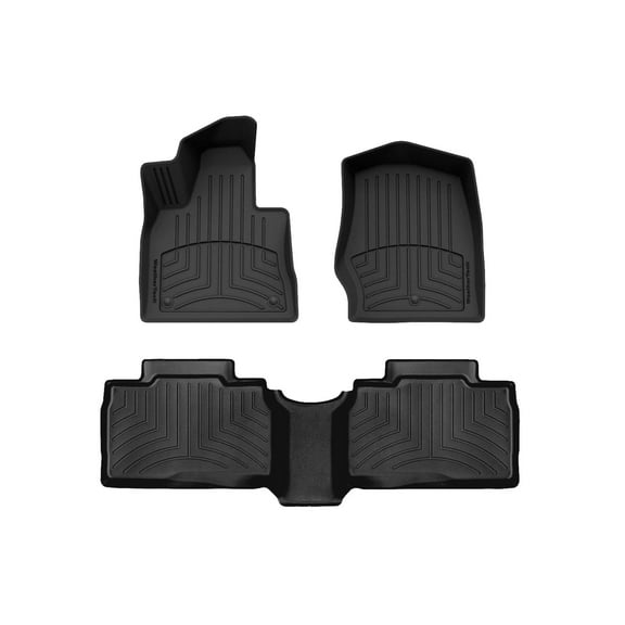 WeatherTech FloorLiner HP Custom Fit Floor Mats compatible with Ford Explorer, Explorer ST - 1st & 2nd Row, Black