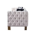 thumbnail image 4 of 84.25" 2-Seat Sofa, Modern Fabric Upholstered Loveseat Couch with Button Tufted Backrest and Armrest, Standard Sofa with Metal Legs and Thicken Seat Cushion for Living Room Office, Beige, 4 of 6