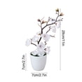thumbnail image 4 of Artificial Bonsai,Plum Blossom Potted Plant with Realistic Petals,Weighted Stable Pot Plastic Bonsai,Low-Maintenance Decor for Home Office Desk Shelf Use(White), 4 of 7