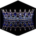 thumbnail image 1 of wonima11 Blue Tiaras and Crowns for Women, Crystal Wedding Tiara for Bride Queen Crown, Royal Princess Quinceanera Headpieces for Birthday Prom Pageant Halloween Cosplay, 1 of 1