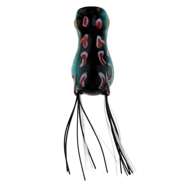 Señuelo Artificial Crankbaits Forma Linda Ojos 3D Actividad Pesquera Industrias Piscícos Negro Baoblaze Señuelos de pesca de rana