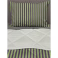 thumbnail image 3 of Pop Art Comforter & Sham Bedding Set, Vintage Retro 50s Style Bold Stripes Vibrant Unusual Colors Image, 3 pcs Duvet Set Microfiber Filling Quilt, 5 Sizes, Royal Blue Lime Green, by Ambesonne, 3 of 4