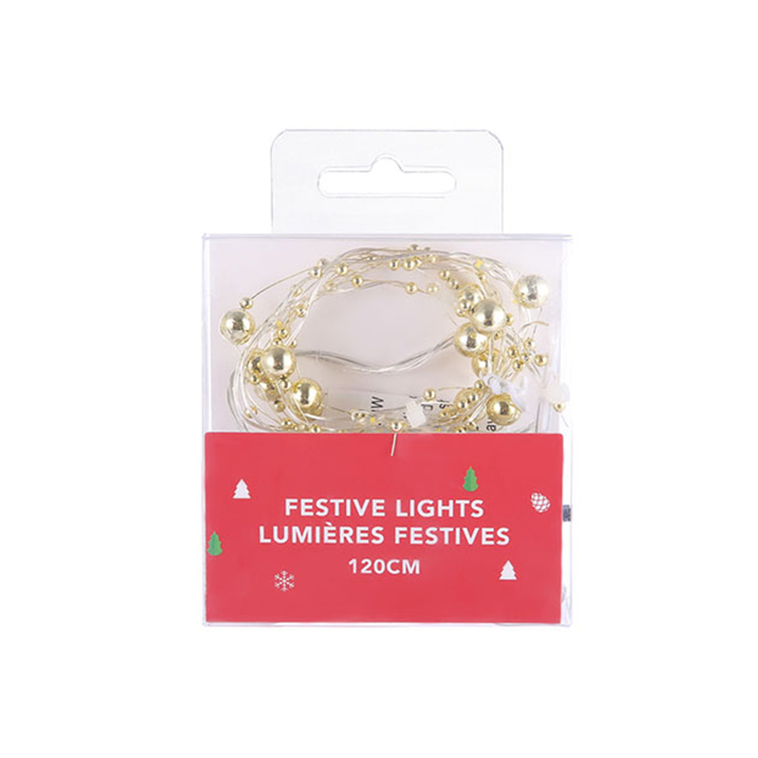 MINISO Pearl Beads String Lights, 3.9 ft LED Lights Battery Powered for Wedding, Birthday