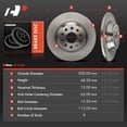 thumbnail image 5 of A-Premium 11.81 inch (300mm) Rear Solid Disc Brake Rotors Compatible with Select Volkswagen and Audi Models - Jetta 2019-2023, Golf 2017-2018, Tiguan, Arteon, Q3, Q3 Quattro, TT Quattro, 2-PC Set, 5 of 5